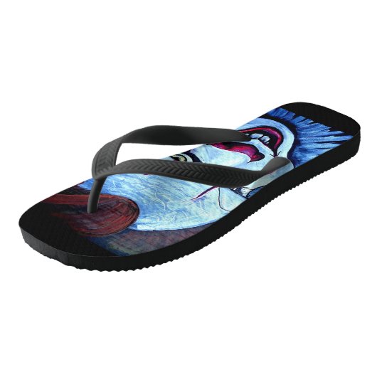 Clown: Böses Flip Flops Badesandalen (Schrägansicht)