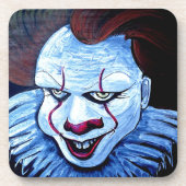 Clown: Böses Getränkeabdeckung Getränkeuntersetzer (Vorderseite)