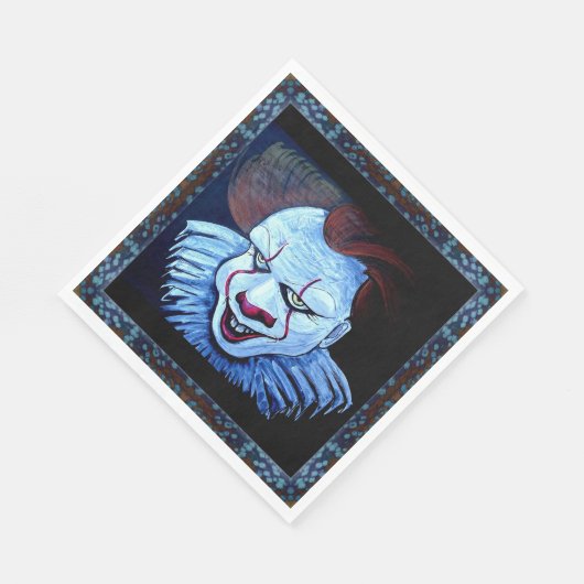 Clown: Böses Papier Napkin Serviette (Ecke)