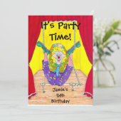 Clown Capers Geburtstagsparty Einladung (Stehend Vorderseite)