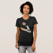Clown Car Sindi auf Schwarz-V-Hals-T - Shirt (Vorne ganz)