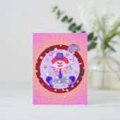 Clown Cards Postkarte (Stehend Vorderseite)