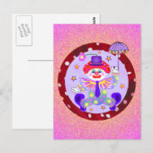 Clown Cards Postkarte (Vorne/Hinten)