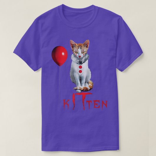 Clown Cat Kitten Halloween T-Shirt (Design vorne)
