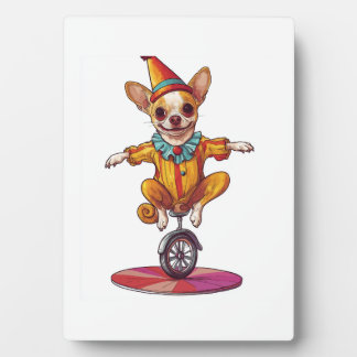 Clown Chihuahua � Funny Circus Dog Fotoplatte