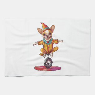 Clown Chihuahua � Lustiger Zirkushund Geschirrtuch