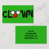 Clown Children's Entertainer Circus Visitenkarte (Vorne/Hinten)