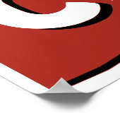 Clown-Clipart, niedliche Abbildung Poster (Ecke)