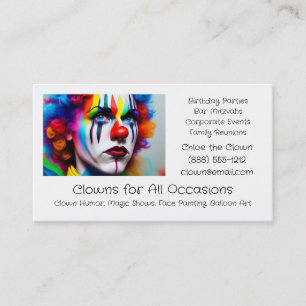 Clown-Clowns für Geburtstagspartys Visitenkarte
