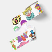 Clown-Collage-Druckband Ripsband (Rückseite)