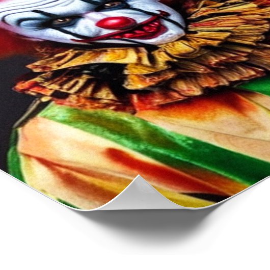 Clown Creepy Crazy Poster (Ecke)