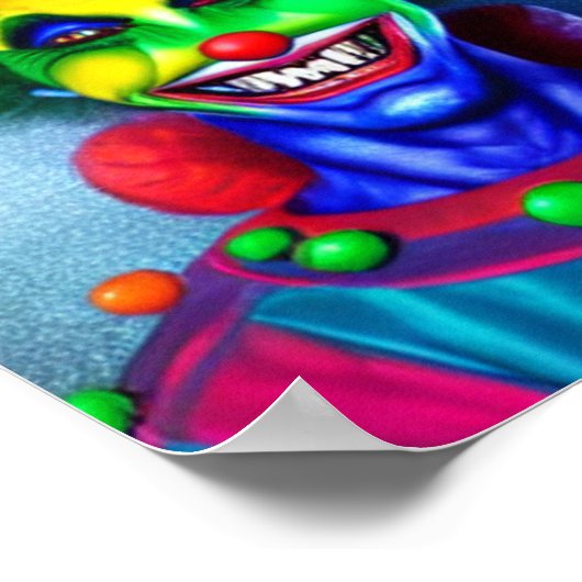 Clown Creepy Crazy Poster (Ecke)