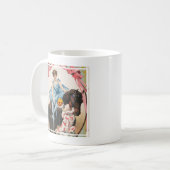 Clown, der einer Frau Blume auf dem Pferd übergibt Kaffeetasse (Vorderseite Links)