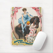 Clown, der einer Frau Blume auf dem Pferd übergibt Mousepad (Mit Mouse)