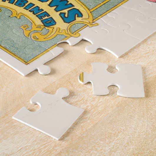 Clown, der einer Frau Blume auf dem Pferd übergibt Puzzle (Seite)