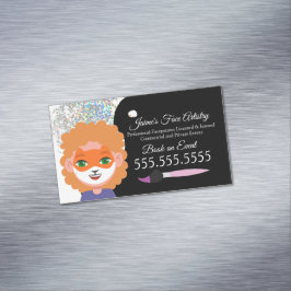 Clown der niedlichen Gesichtspainting Facepainter Magnetische Visitenkarte