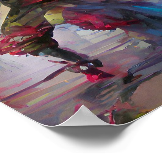 Clown Dschungling Art Fantasy Illustrator Poster (Ecke)