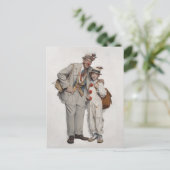 Clown Duo, Vater und Sohn Postkarte (Stehend Vorderseite)