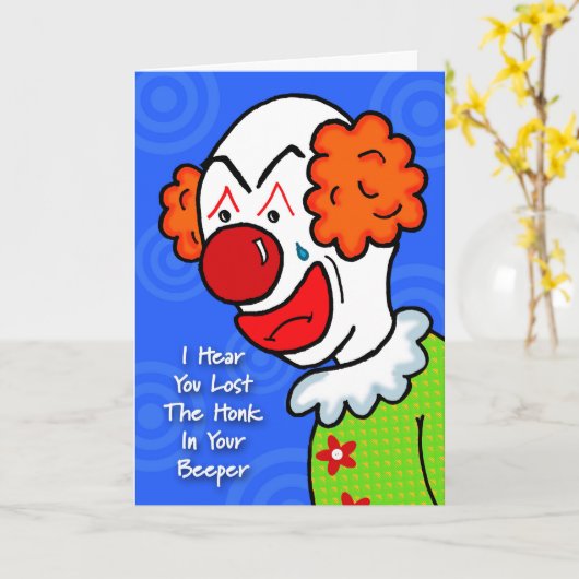 Clown erhalten gut karte (Gelbe Blume)