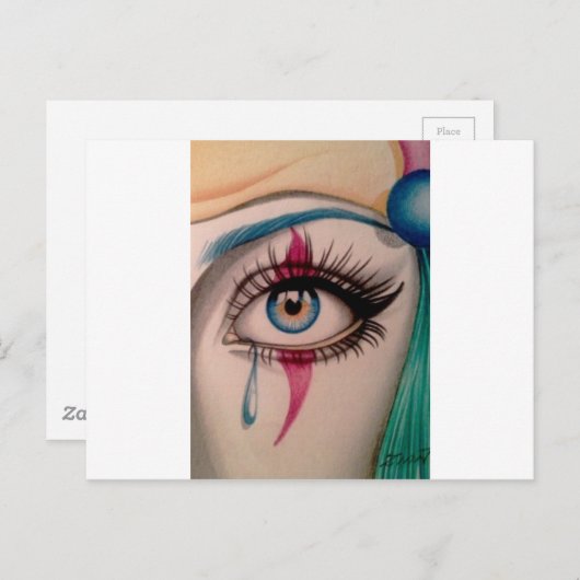 Clown Eye Postkarte (Vorne/Hinten)