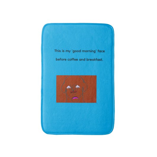 Clown-Faced Dog Cartoon Sketch Badematte (Vorderseite Vertikal)