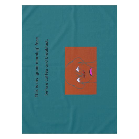 Clown-Faced Dog Cartoon Sketch Tischdecke (Vorderseite)