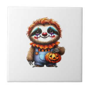 Clown Faultier Halloween Oversized T-Shirt Fliese