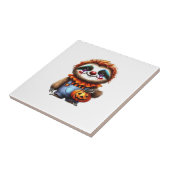Clown Faultier Halloween Oversized T-Shirt Fliese (Seite)
