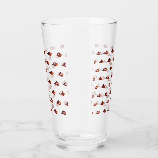 Clown Fisch Trinkglas Glas (Rechts)