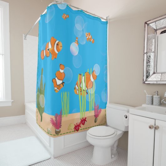 Clown-Fischdusche Duschvorhang (Beispiel)