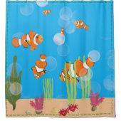 Clown-Fischdusche Duschvorhang (Vorderseite)