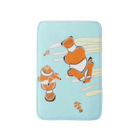 Clown Fish Bath Mat Version 2 Badematte (Vorderseite Vertikal)