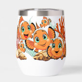 Clown fish Cartoon cute Family Underwater (Rückseite)