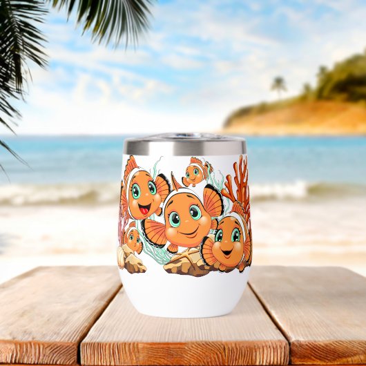 Clown fish Cartoon cute Family Underwater (Strand (gedreht))