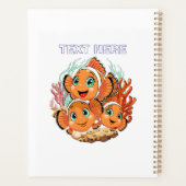 Clown fish Cartoon cute Family Underwater Planer (Rückseite)