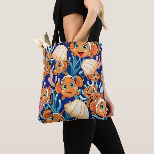 Clown fish Cartoon cute Family Underwater Tasche (Von Nahem)