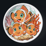 Clown fish Cartoon cute Family Underwater Uhr<br><div class="desc">Cute and Joyful little Clownfish Cartoon Characters swimming together on underwater Coral Reef Background. Original Vector Illustration Copyright BluedarkArt.</div>