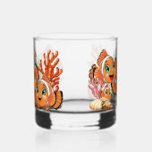Clown fish Cartoon cute Family Underwater Whiskyglas (Rechts)