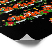 Clown Fish Christmas Tree Lights Funny Clown Fish Poster (Ecke)