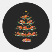 Clown Fish Christmas Tree Lights Funny Clown Fish Runder Aufkleber (Vorderseite)