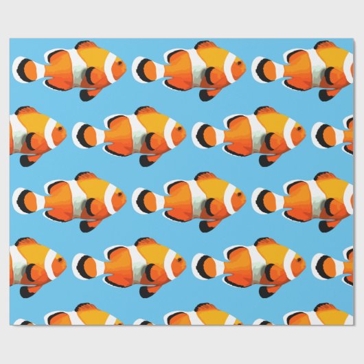 Clown Fish Kids Pattern Geschenkpapier (Flach)