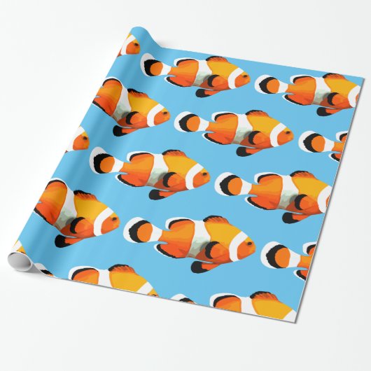 Clown Fish Kids Pattern Geschenkpapier (Ungerollt)