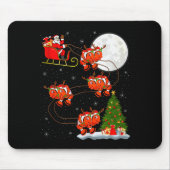 Clown Fish Santa Sleigh Flying Funny Magical Chris Mousepad (Vorne)