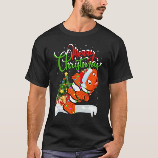 Clown Fish Xmas Decorations Santa Clown Fish Chr T-Shirt (Vorderseite)