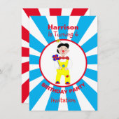 Clown Fun Kindergeburtstag Party Personalisiert Einladung (Vorne/Hinten)
