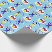 Clown Fun Kindergeburtstag Personalisiert Geschenkpapier (Ecke)