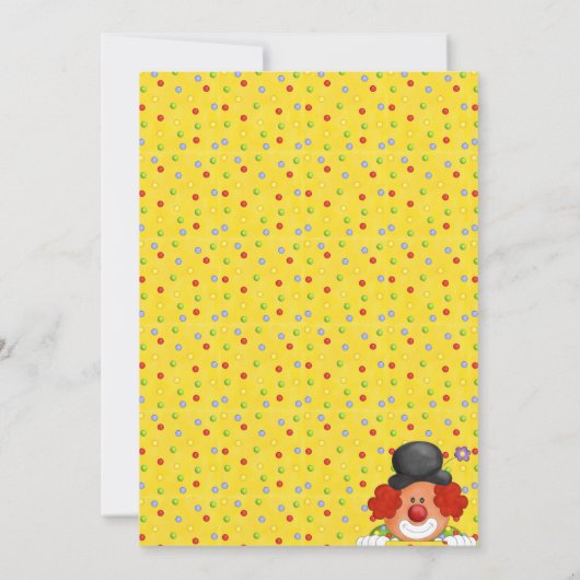 Clown-Geburtstagsparty Einladung (Rückseite)