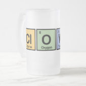 Clown gemacht von den Elementen Mattglas Bierglas (Vorderseite Links)