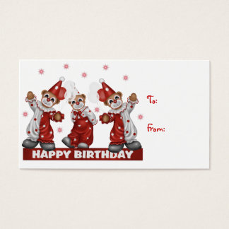 Clown-Geschenk Tag Happy Birthday