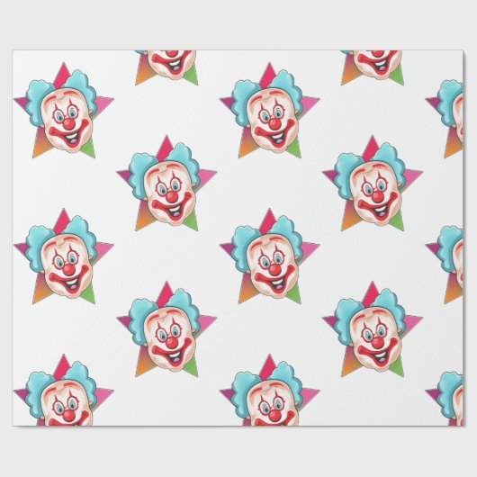 Clown Geschenkpapier (Flach)